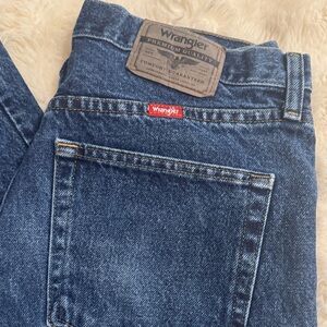 Wrangler Men's Dark Blue Straight Jeans
